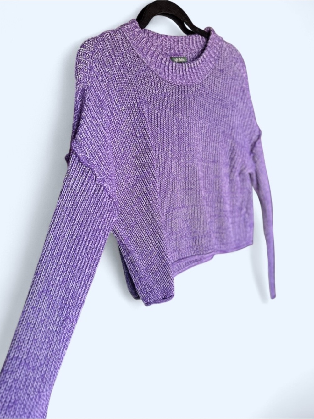 Women's Purple Crewneck Knit Sweater